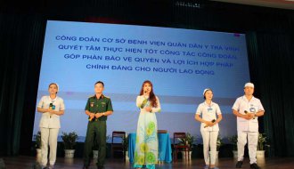 Chủ tịch CĐCS Bệnh viện Quân – Dân y tỉnh Trà Vinh, đại úy Nguyễn Thanh Hoà đạt giải nhất tại Hội thi Chủ tịch CĐCS giỏi năm 2019